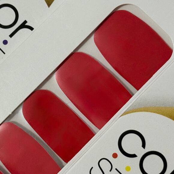 New Color Street “Carmine Shine” Solid Fiery Crimson Crème Finish Nail Strips - Picture 1 of 1